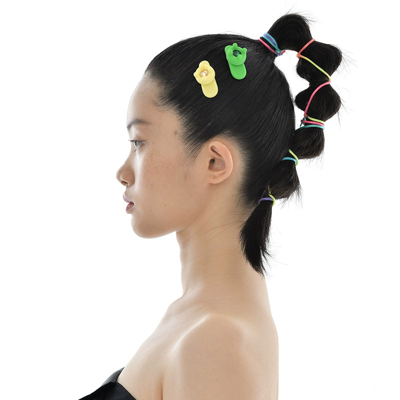 Mini Silicone Gem Hairclip