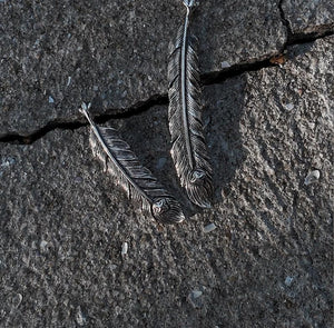 Feather ins stacking 925 sterling silver pendant(Without Chain)