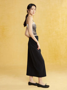 Waist Dress Deconstructed Straight Skirt