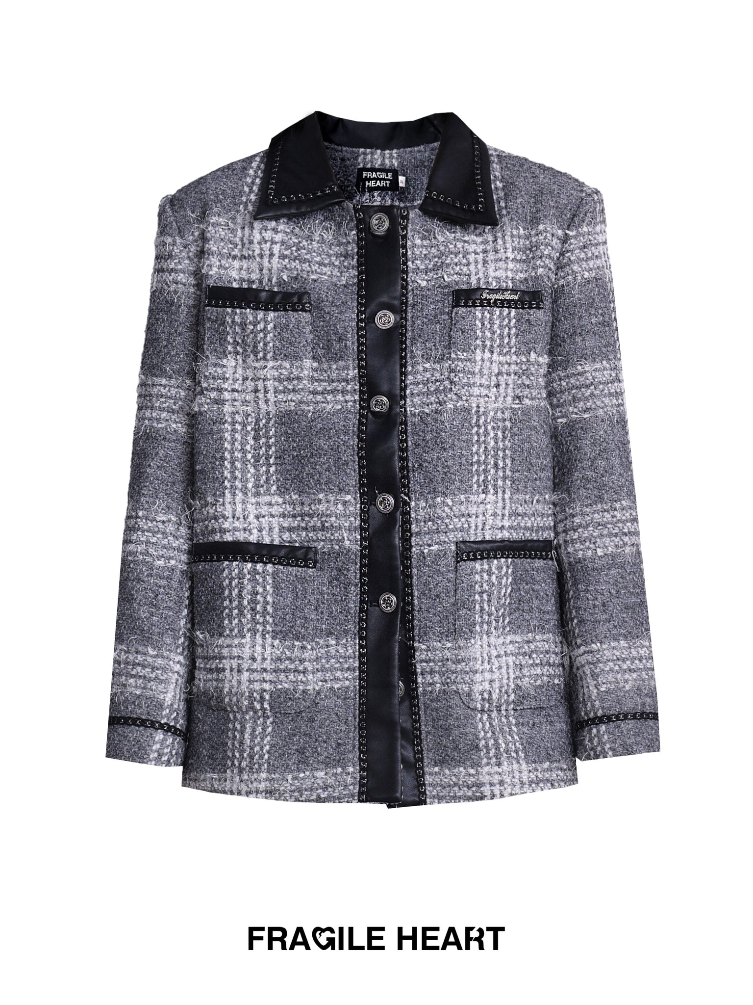 Wool Tweed Shimmering Chanel Style Braided Coat