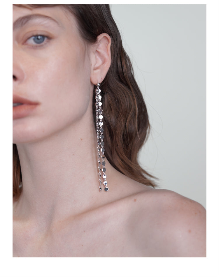 Hemisphere Deconstructed Long Short Tassel Earrings