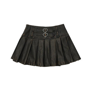 Maillard Leather Skirt