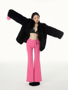 Faux Arctic Fox Fur Jacket