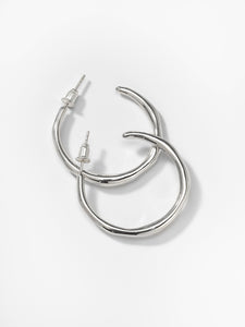 High-end plain hoop earrings