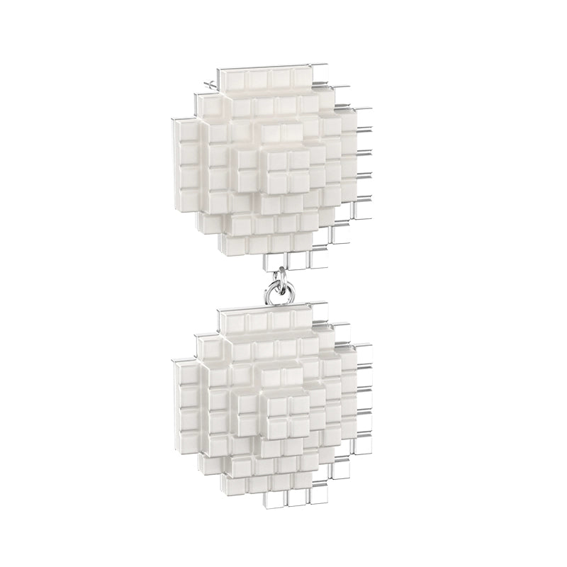 Pixelated Pearl Stud Earring