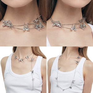 Ripple / Liquefied Butterfly Multifunctional Long Necklace