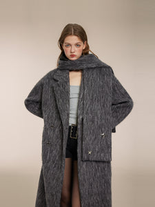 Luxe Thickened Mid-Length Wool Coat