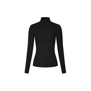 mockneck slim-fit long-sleeve T-shirt