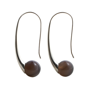 Agate long earrings