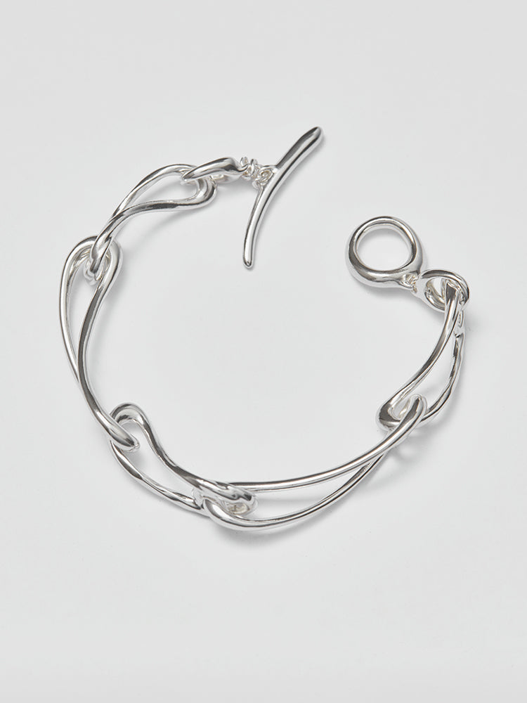 Nylon 925 Silver Bracelet