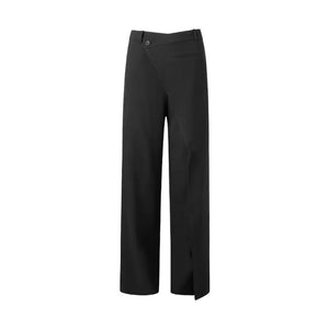 Diagonal staggered loose culottes trousers