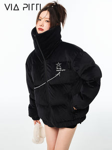 Winter Double-layer High Neck Down Jacket