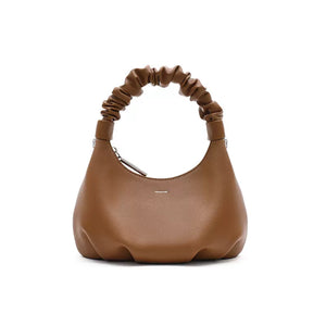 Wonton bag genuine leather pleated small handbag