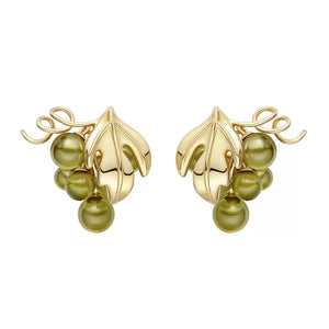 Mint Mambo Light Luxury Elegant Grape Pearl Earrings