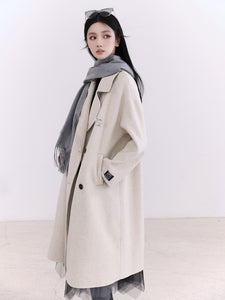 Hand Sewn Wool Long Coat