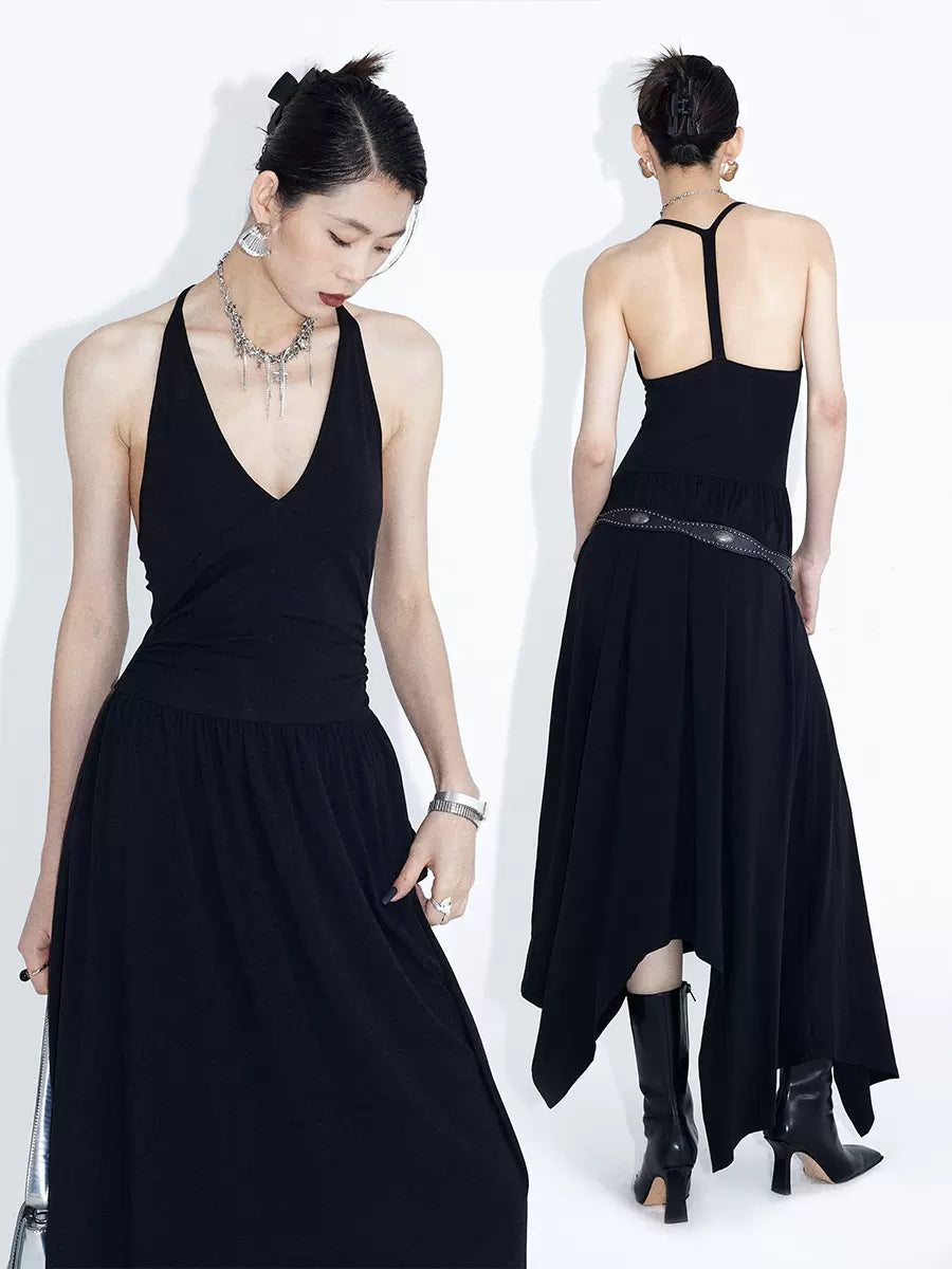 V-neck back dress