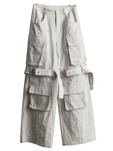 Detachable cotton cargo trousers