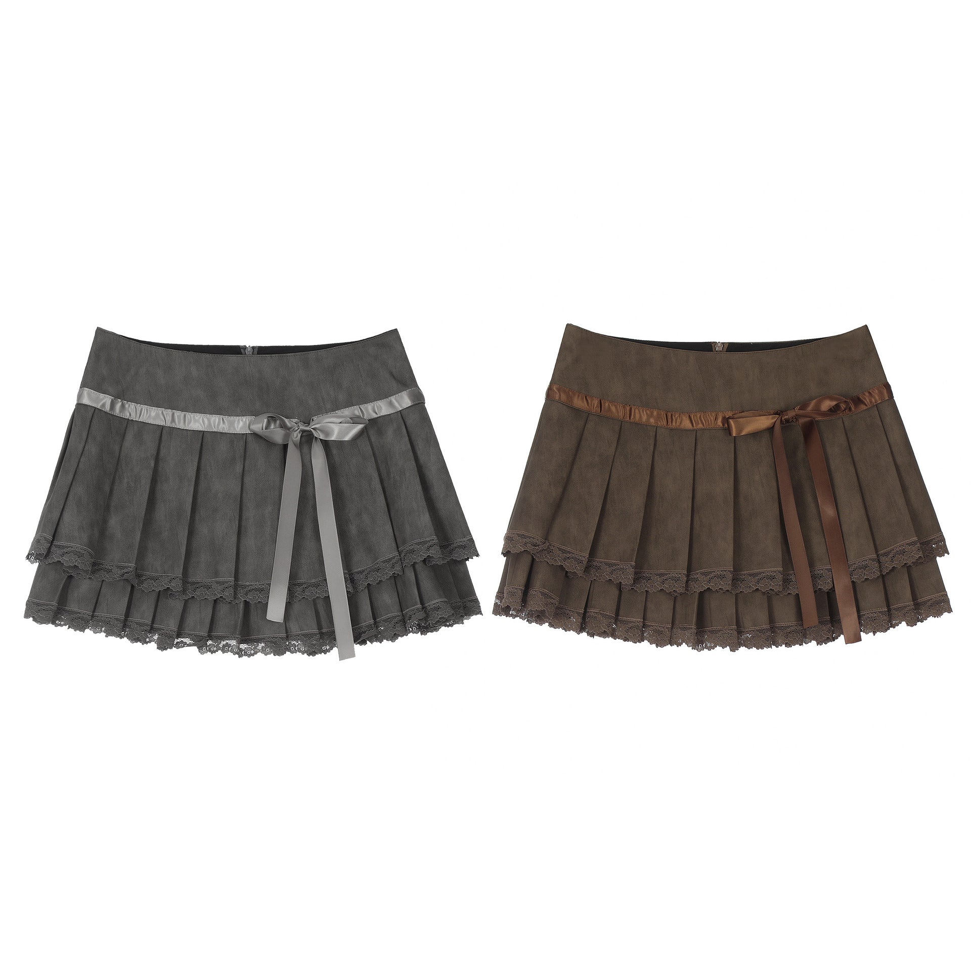 Sweet Tie Bow Pleated Skirt