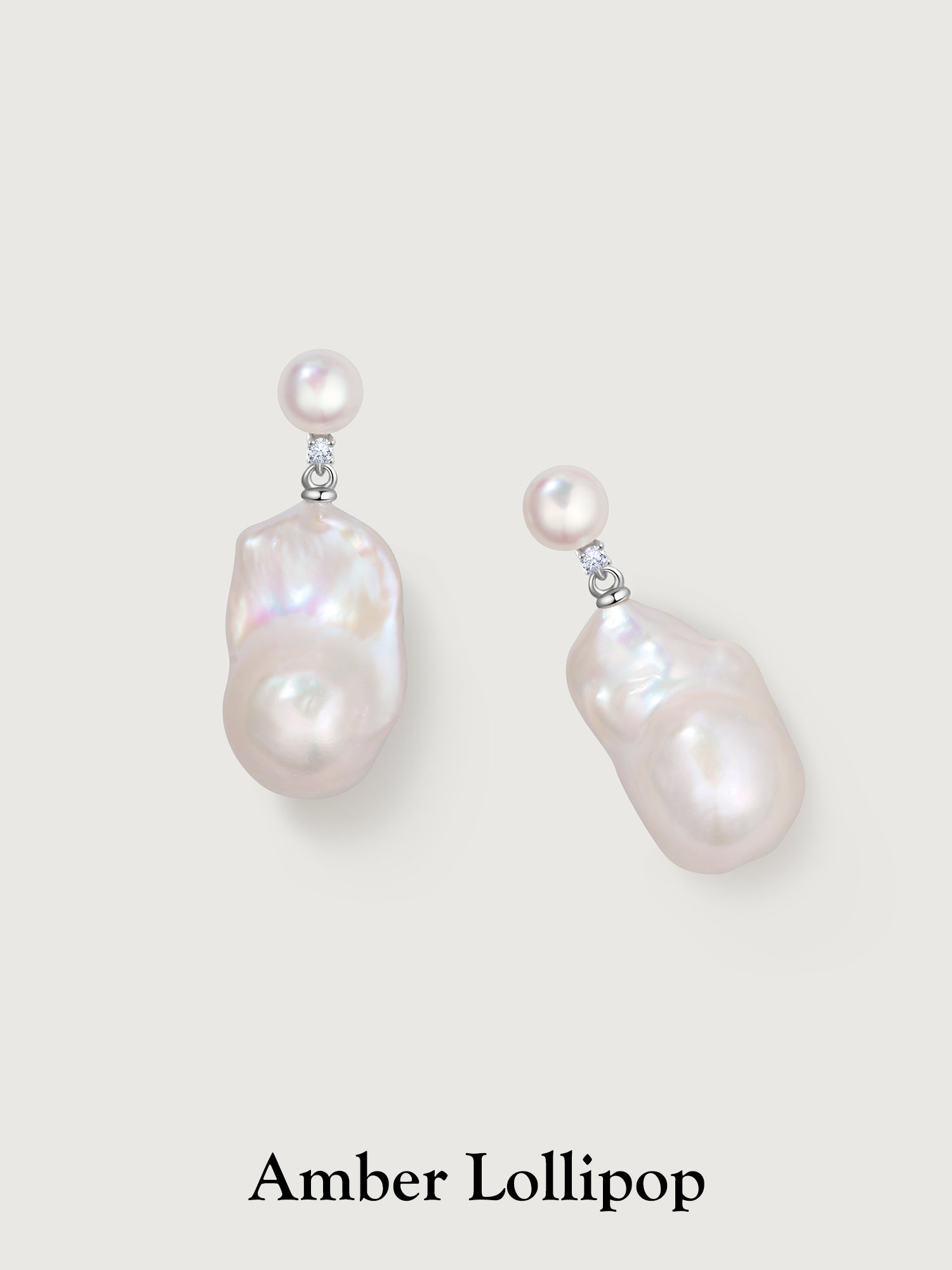 Natural Large Baroque Pearl Earrings