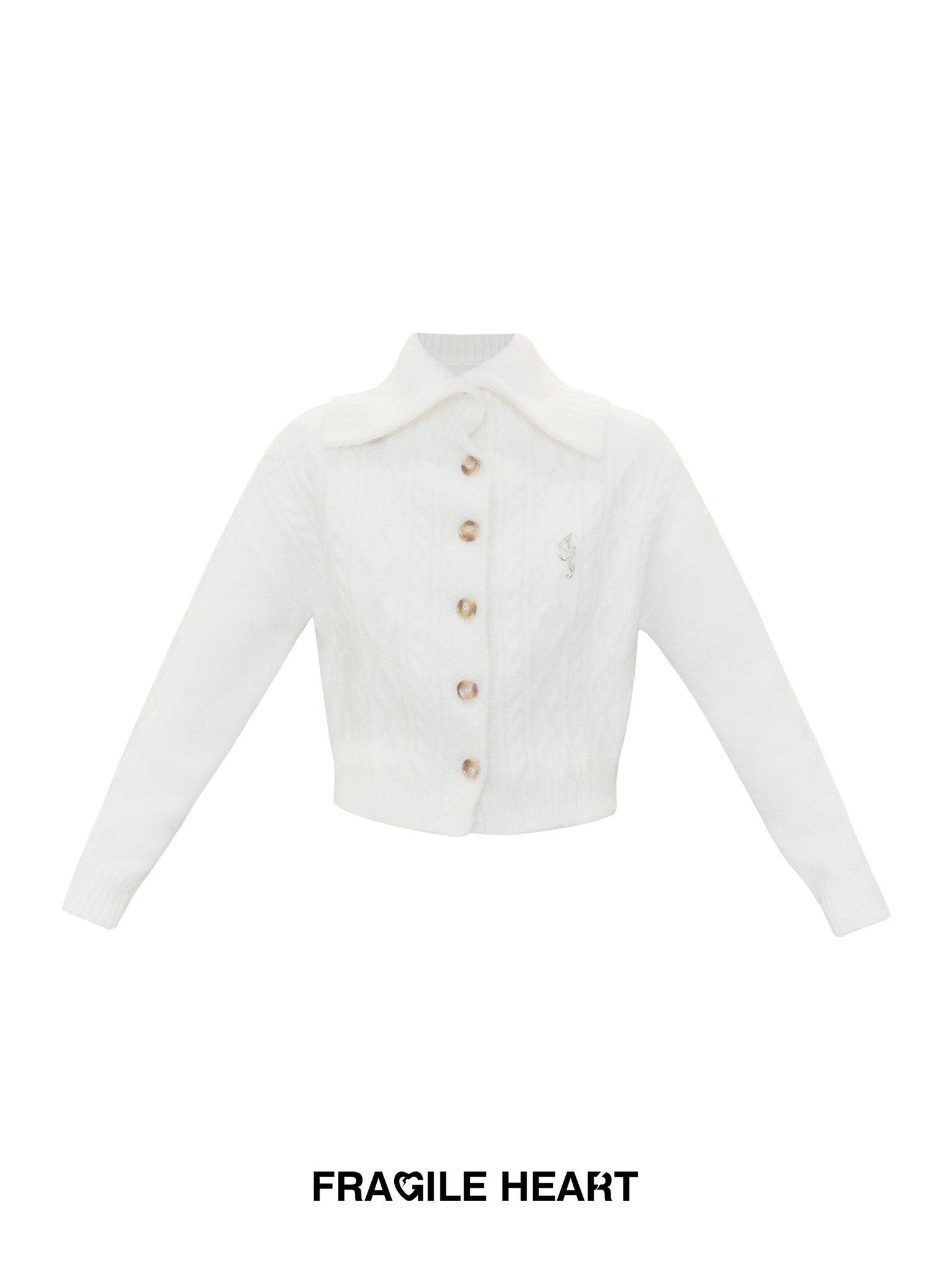 College Style Knitted Sweater Lapel Cardigan