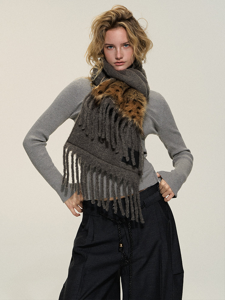 Original Animal Patchwork Winter Scarf