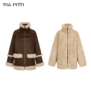 Thickened Faux Fur Plush Jacket