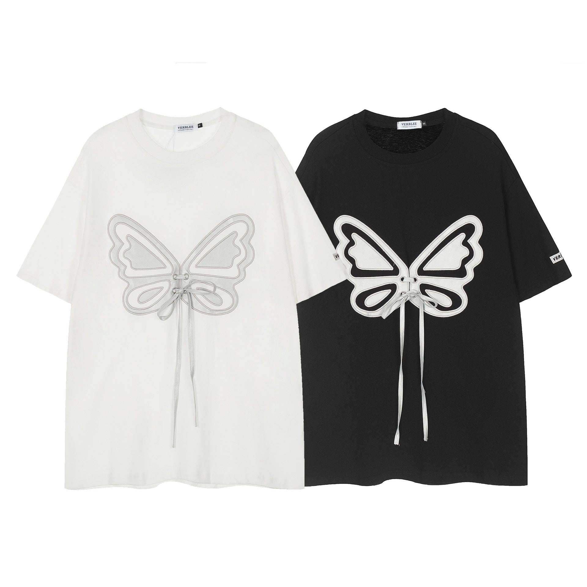 Cute bow tie loose short-sleeved T-shirt