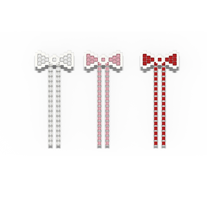 Pixel Chain Bow Earrings