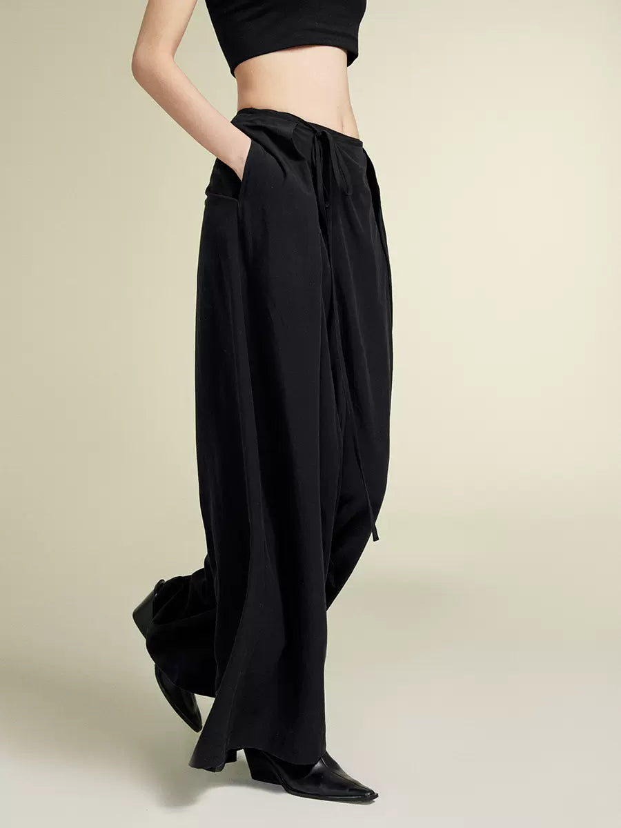 Tencel loose casual wide-leg pants