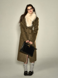 [The Battle of Succession] Fur Collar Vintage Wool Coat