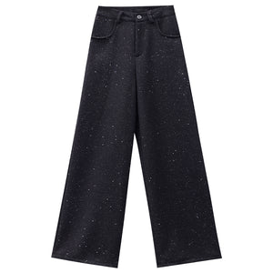 Holy Moonlit Night - Original Black Wool Sequin Trousers