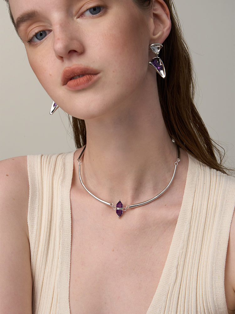 Amethyst Pendant Necklace