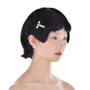 Pixelated Single Bow Hair Clip