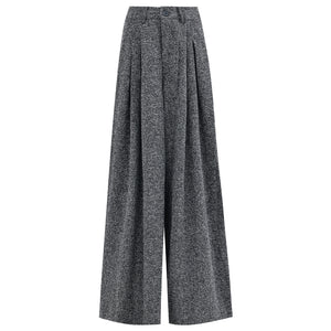 Memory Fragments - Woolen Wide-Leg Pants