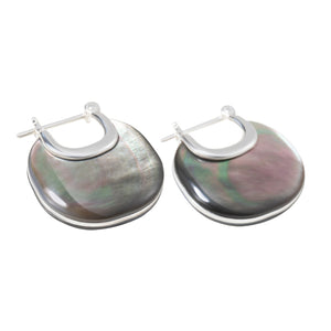 Black Mother of Pearl Earrings