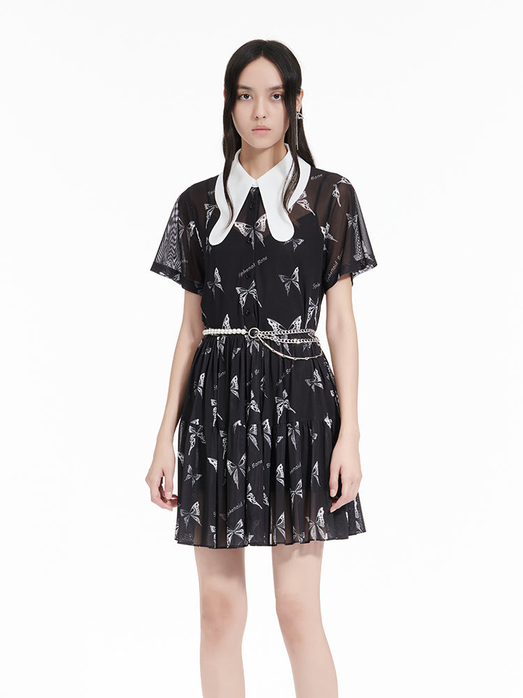 Mechanical Butterfly Shirt Dress