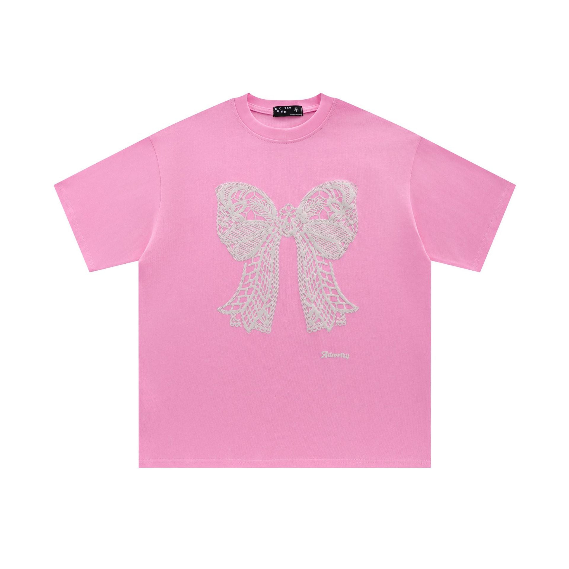 Loose-fitting short-sleeved T-shirt with butterfly print