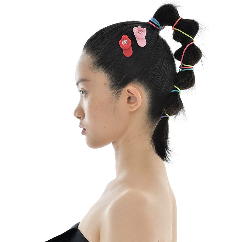 Mini Silicone Gem Hairclip