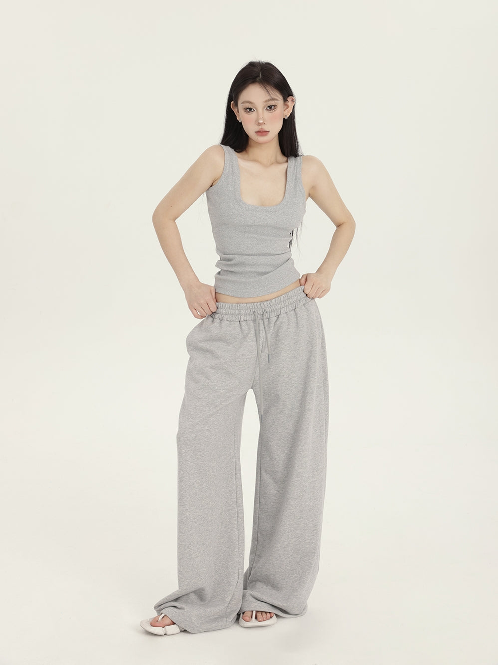 Low Waist Wide-leg Sports Pants