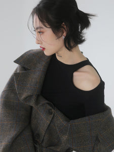 Vintage Plaid Woolen Coat