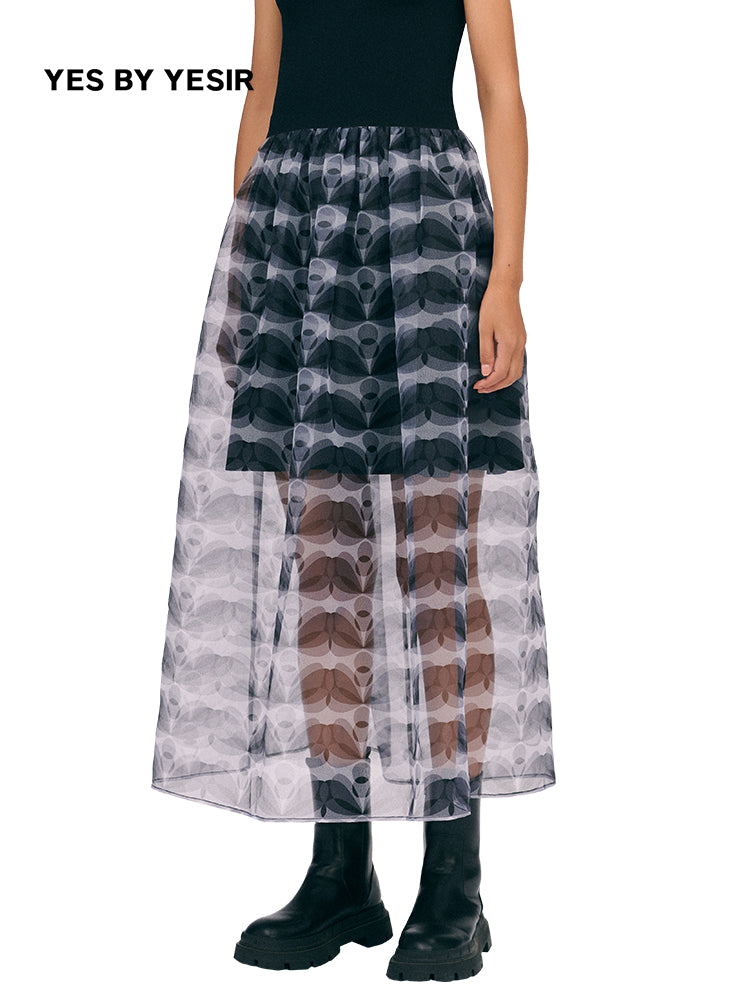 Organza mesh skirt