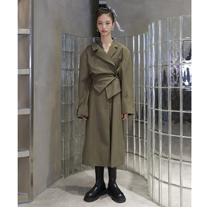 Heavy Deconstructed Detachable Long Trench Coat