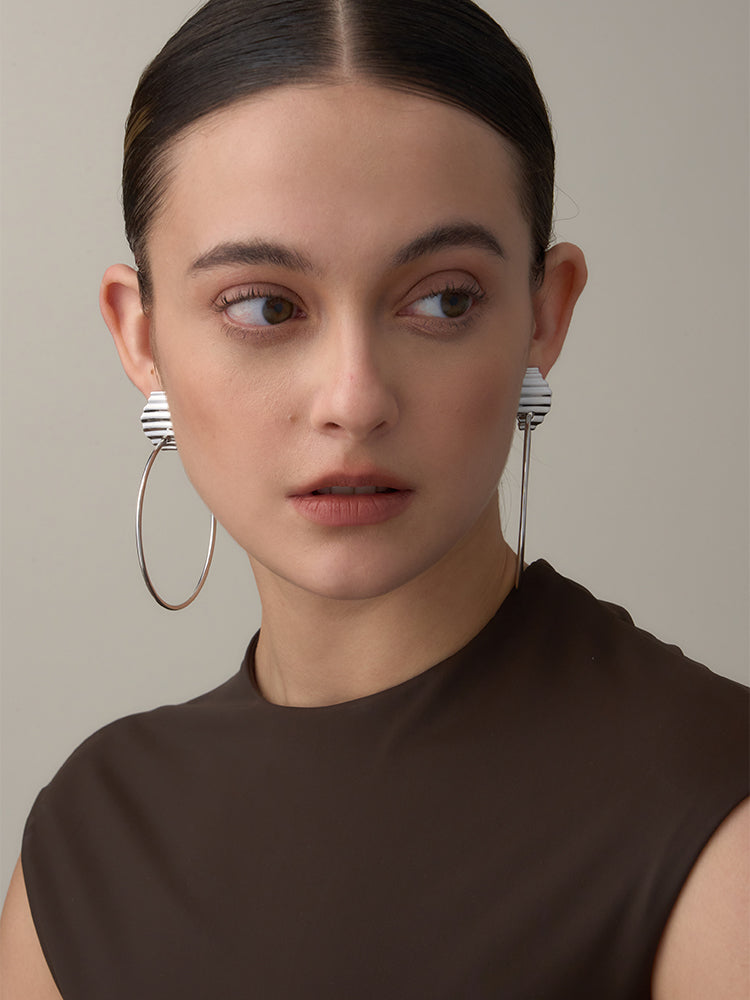 Large hoop earrings