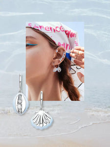 Solid Silver Sea Shell Earrings