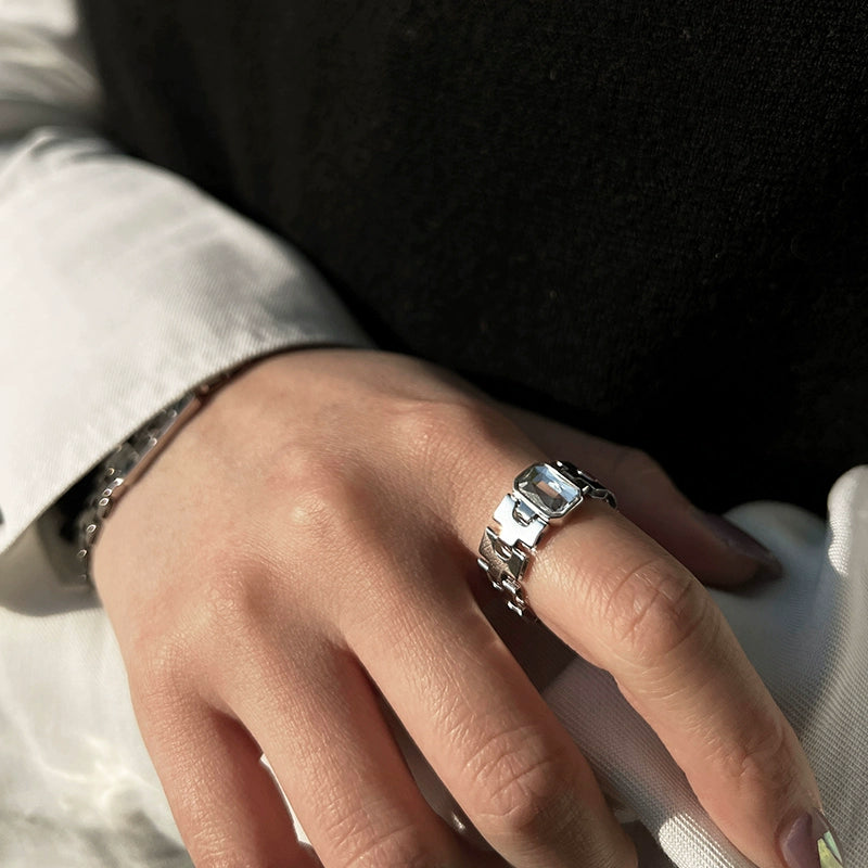 Silver Ring With Gemstones