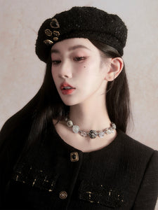 Tweed Beret Hat