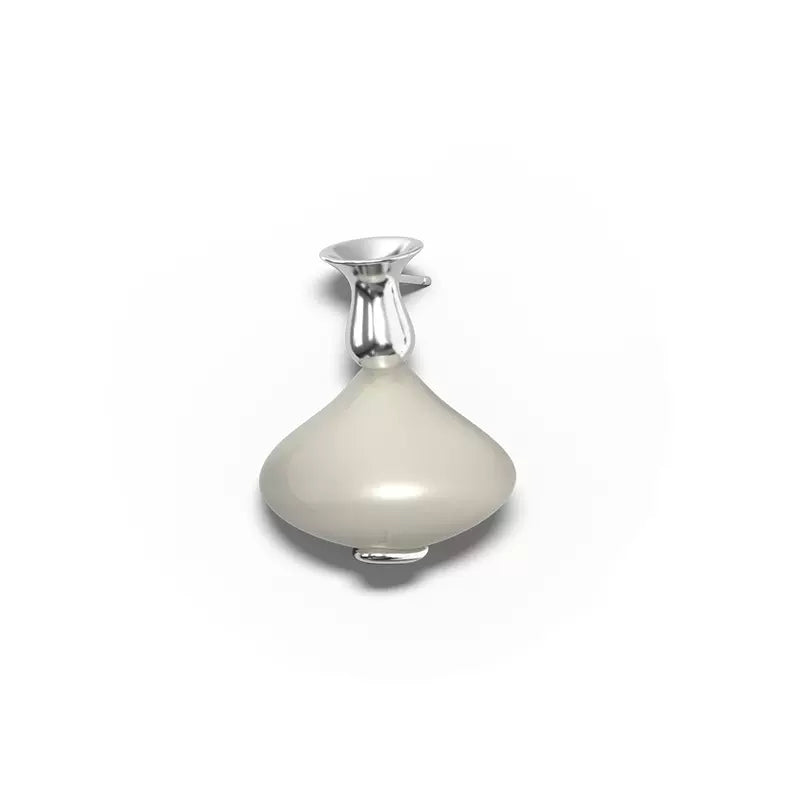 Natural white jade bottle earrings(Single one)