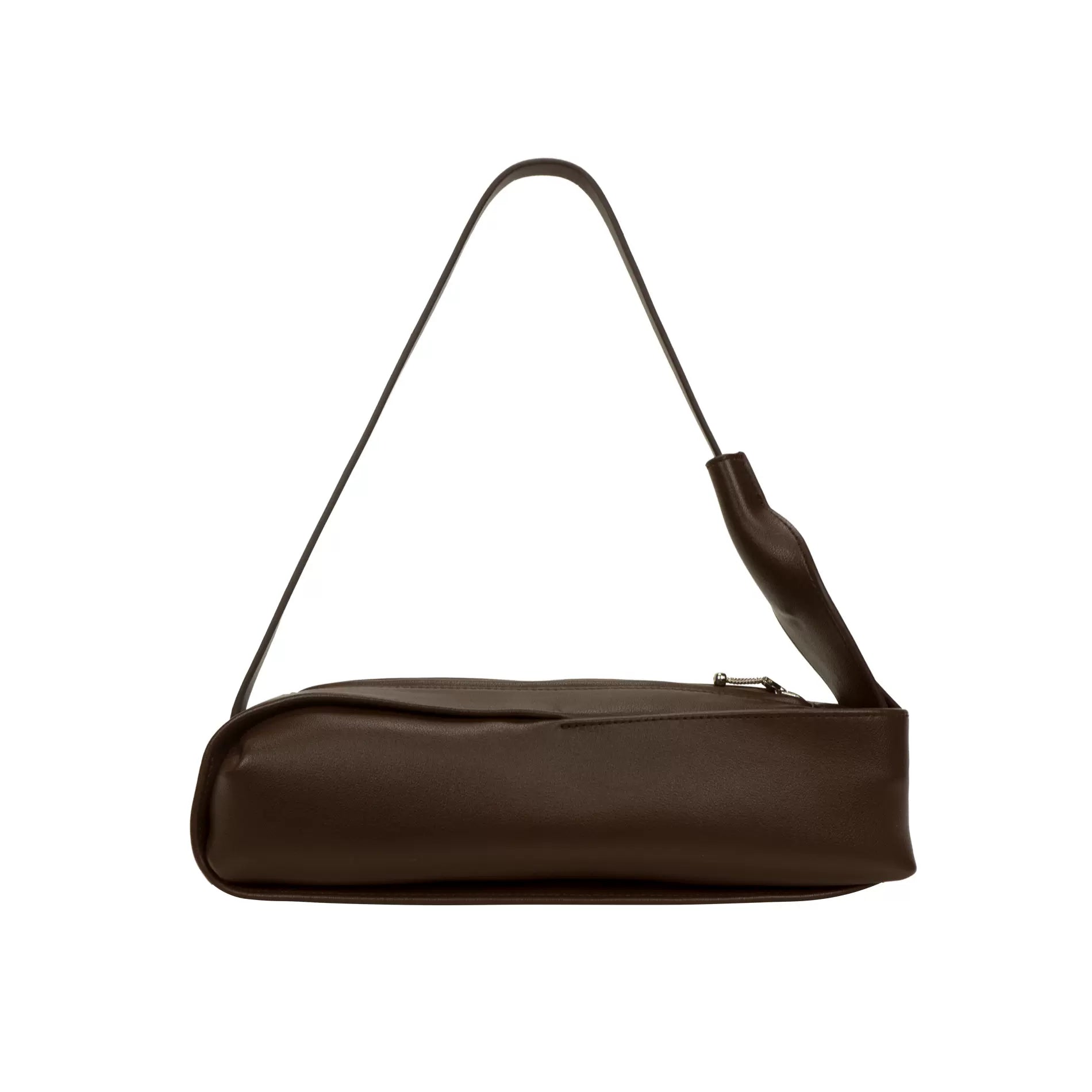 Cowhide Underarm Baguette Bag