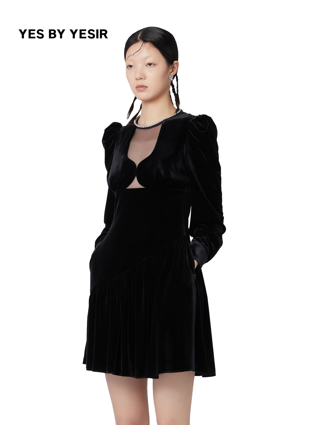 Black Puff Sleeve Dress