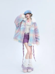 Colorful Splicing Cotton Jacket